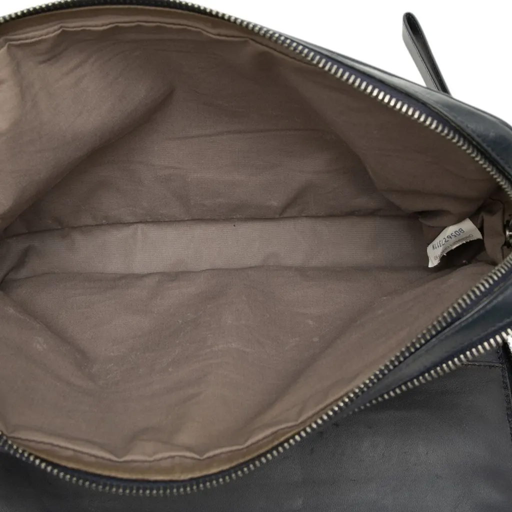 Bottega Veneta Nappa Intrecciato Wristlet Clutch Blue Leather Good - Model View