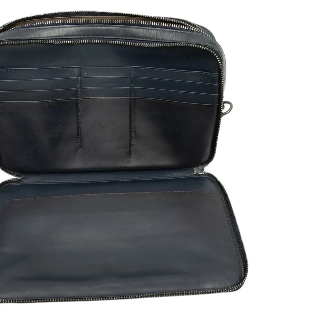 Bottega Veneta Nappa Intrecciato Wristlet Clutch Blue Leather Good - Box View
