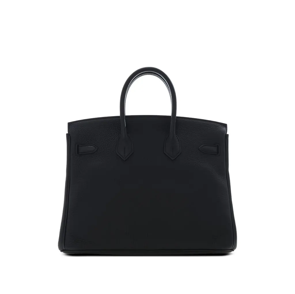 Hermès Togo Birkin Retourne 25 Black Leather Very good - Back View