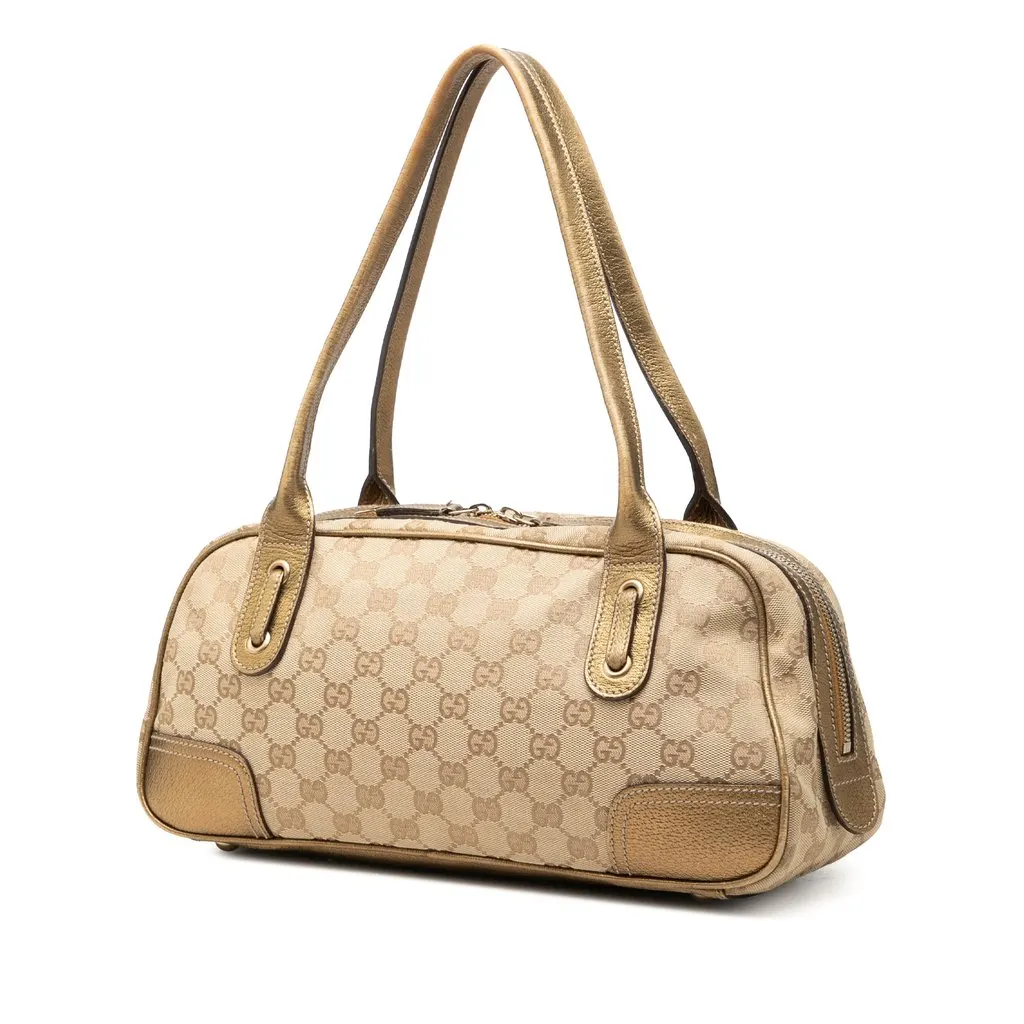 Gucci GG Canvas Princy Shoulder Bag Beige Good - Back View