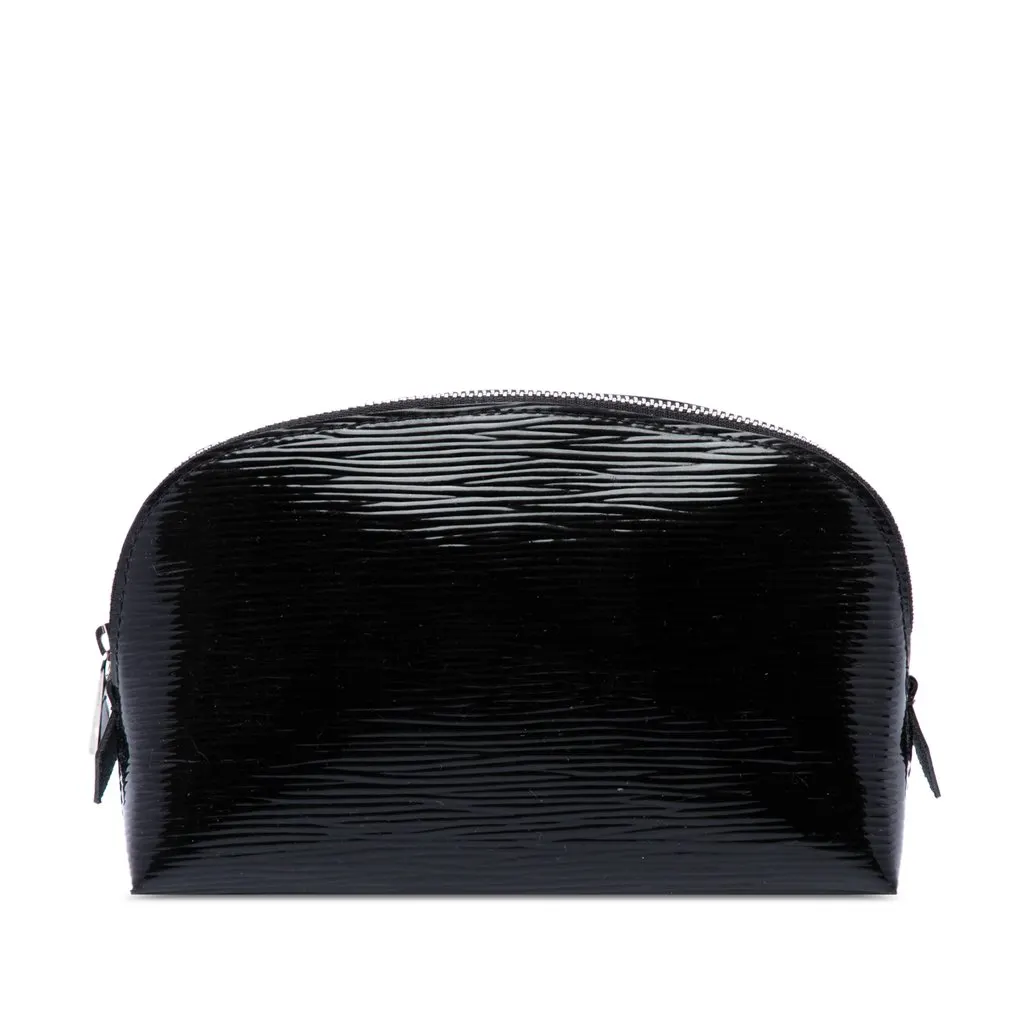 Louis Vuitton Electric Epi Cosmetic Pouch Black Leather Good - Front View