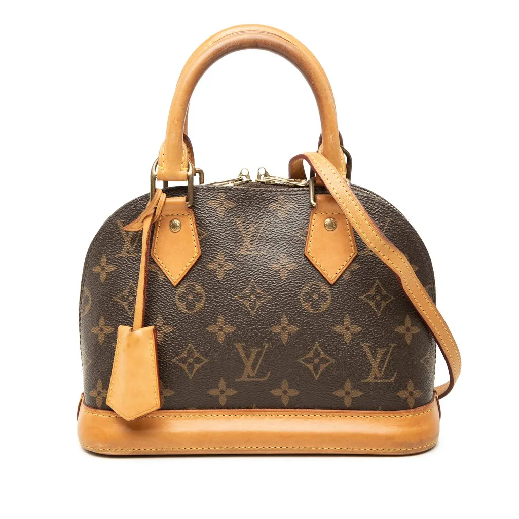 Louis Vuitton Monogram Alma BB Brown Canvas Good - Front View
