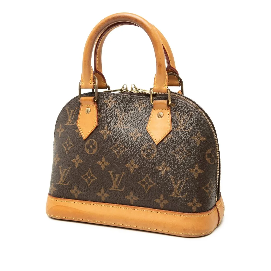 Louis Vuitton Monogram Alma BB Brown Canvas Good - Back View
