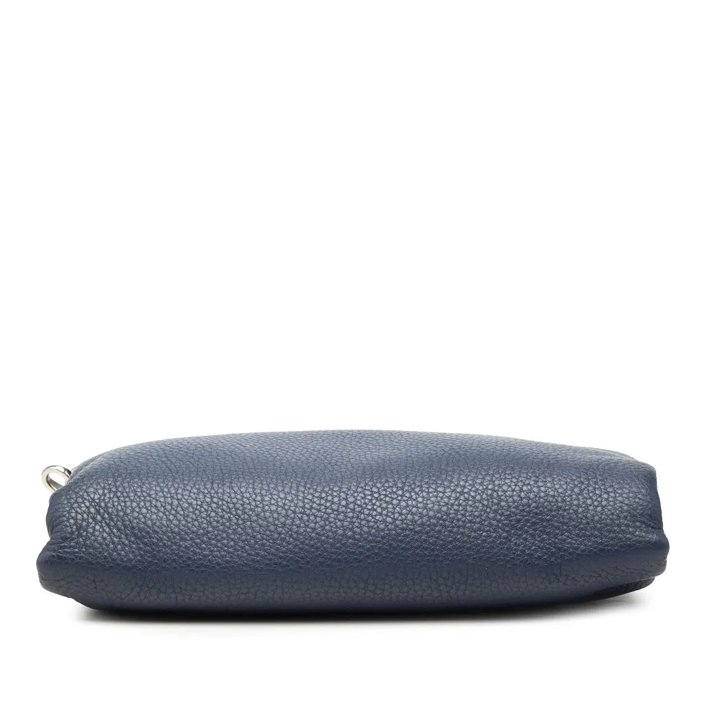 Prada Vitello Daino Crossbody Blue Leather Good - Inside View