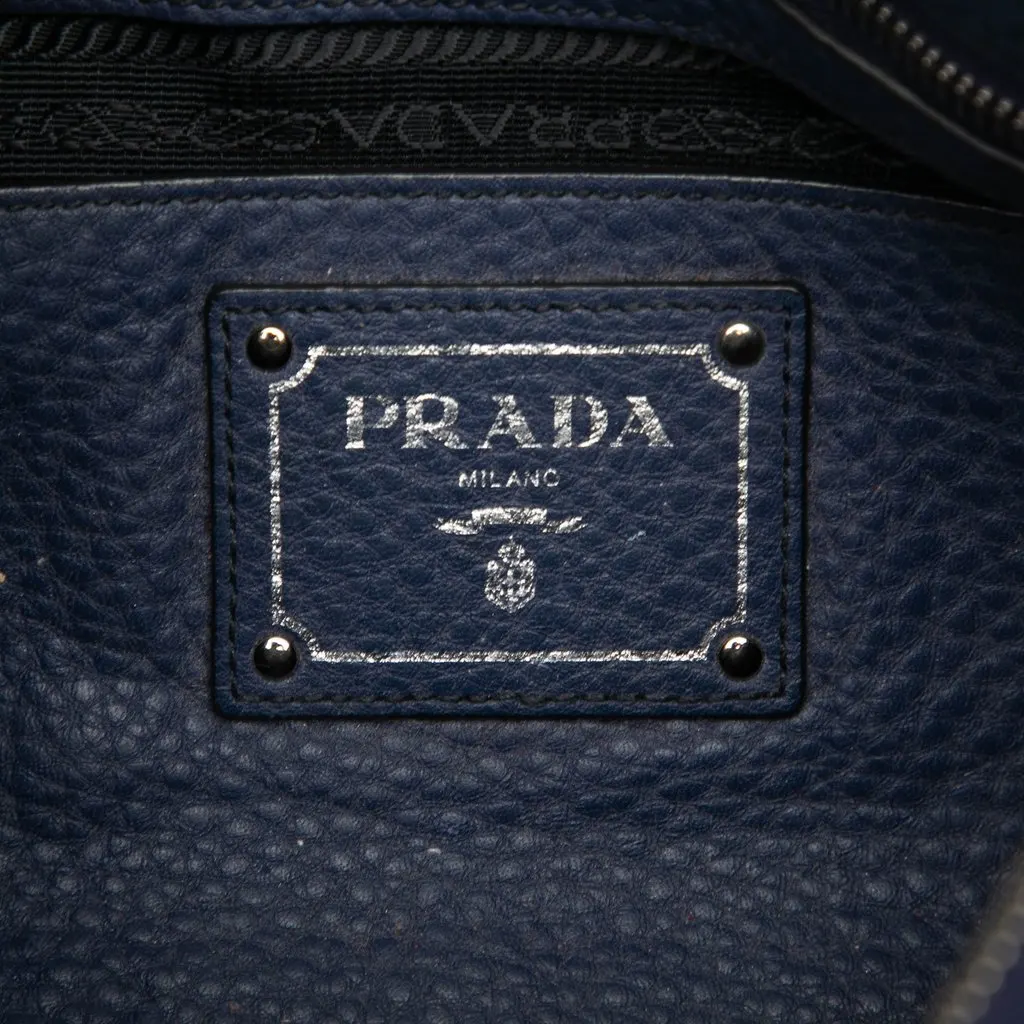 Prada Vitello Daino Crossbody Blue Leather Good - Box View