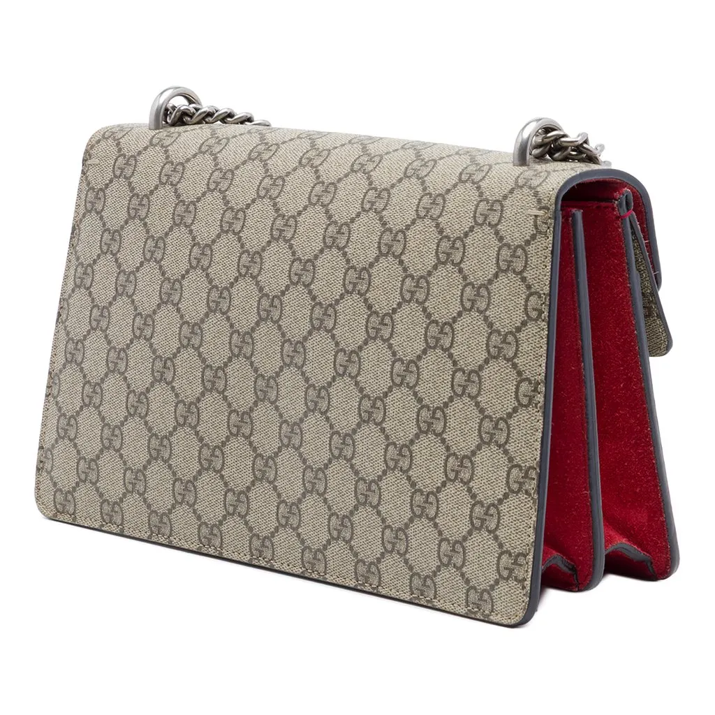 Gucci Medium GG Supreme Dionysus Shoulder Bag Beige Very good - Back View