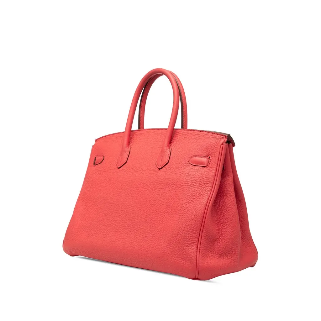 Hermès Clemence Birkin Retourne 35 Red Leather Very good - Back View
