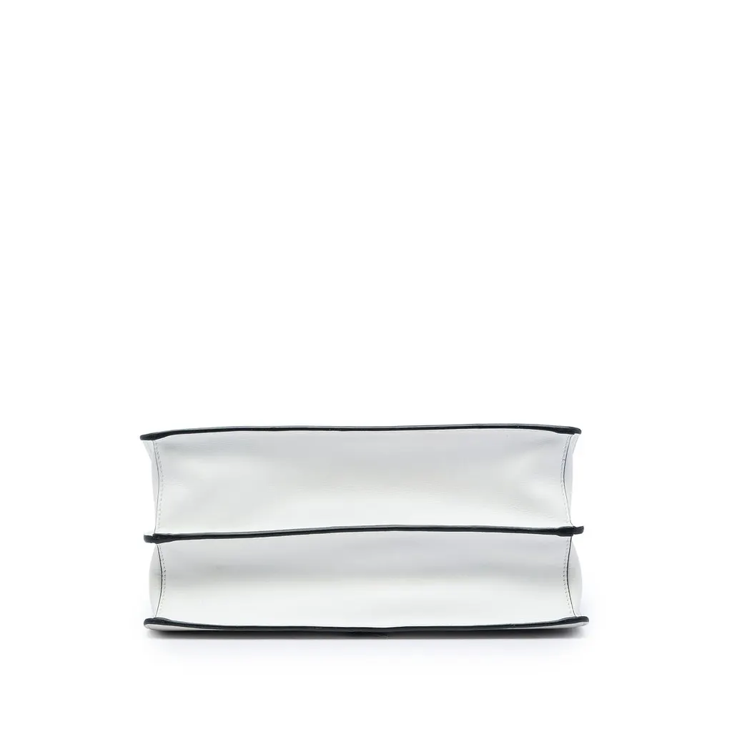Prada City Calf and Saffiano Studded Elektra Satchel White Leather Very good - Inside View