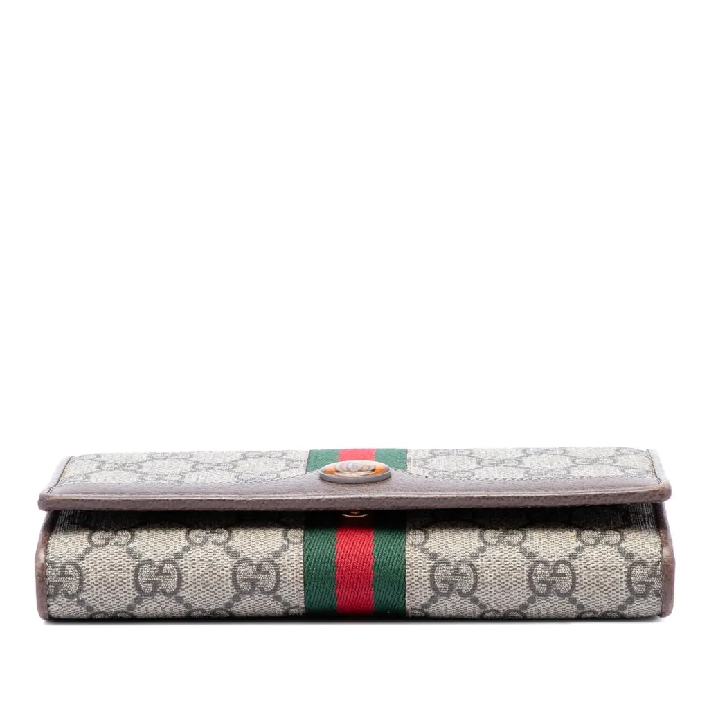 Gucci GG Supreme Web Ophidia Wallet on Chain Beige Very good - Inside View
