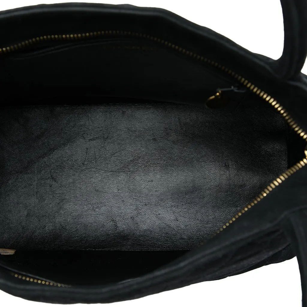Chanel Velvet Medallion Tote Black Velvet Very good - Model View