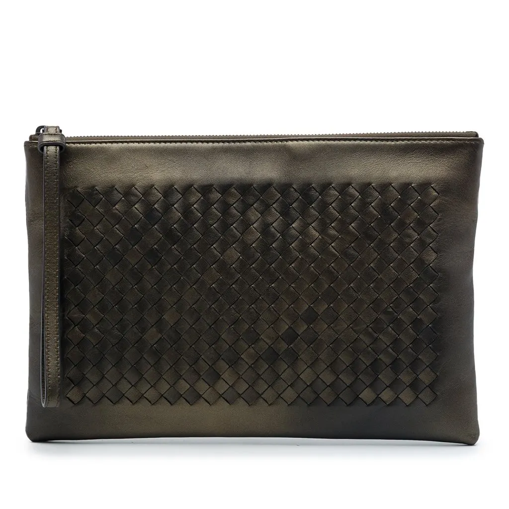Bottega Veneta Nappa Intrecciato Wristlet Clutch