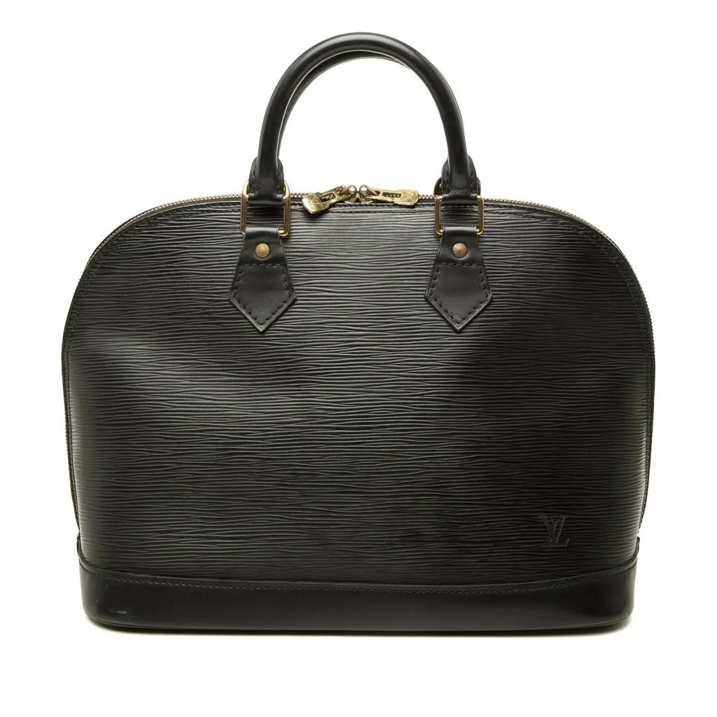 Louis Vuitton Epi Alma PM Black Leather Good - Front View