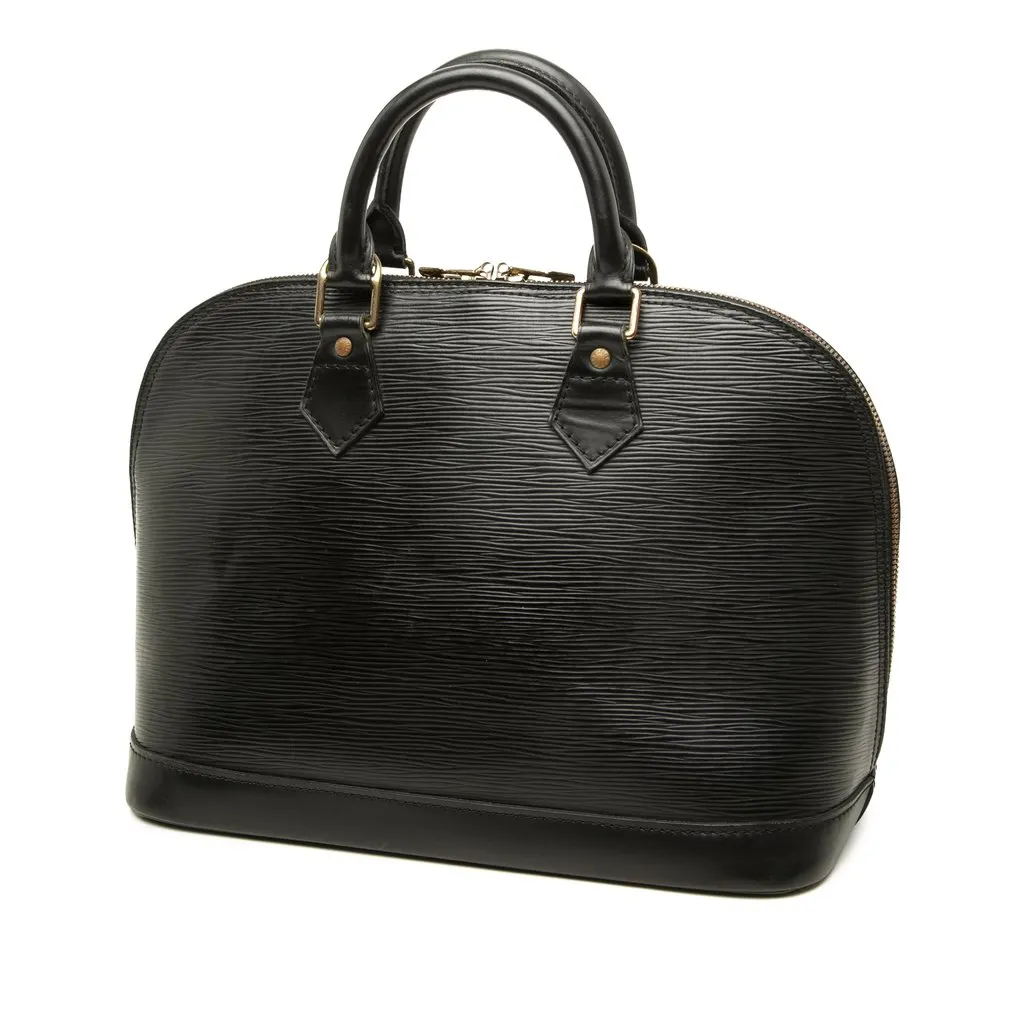 Louis Vuitton Epi Alma PM Black Leather Good - Back View