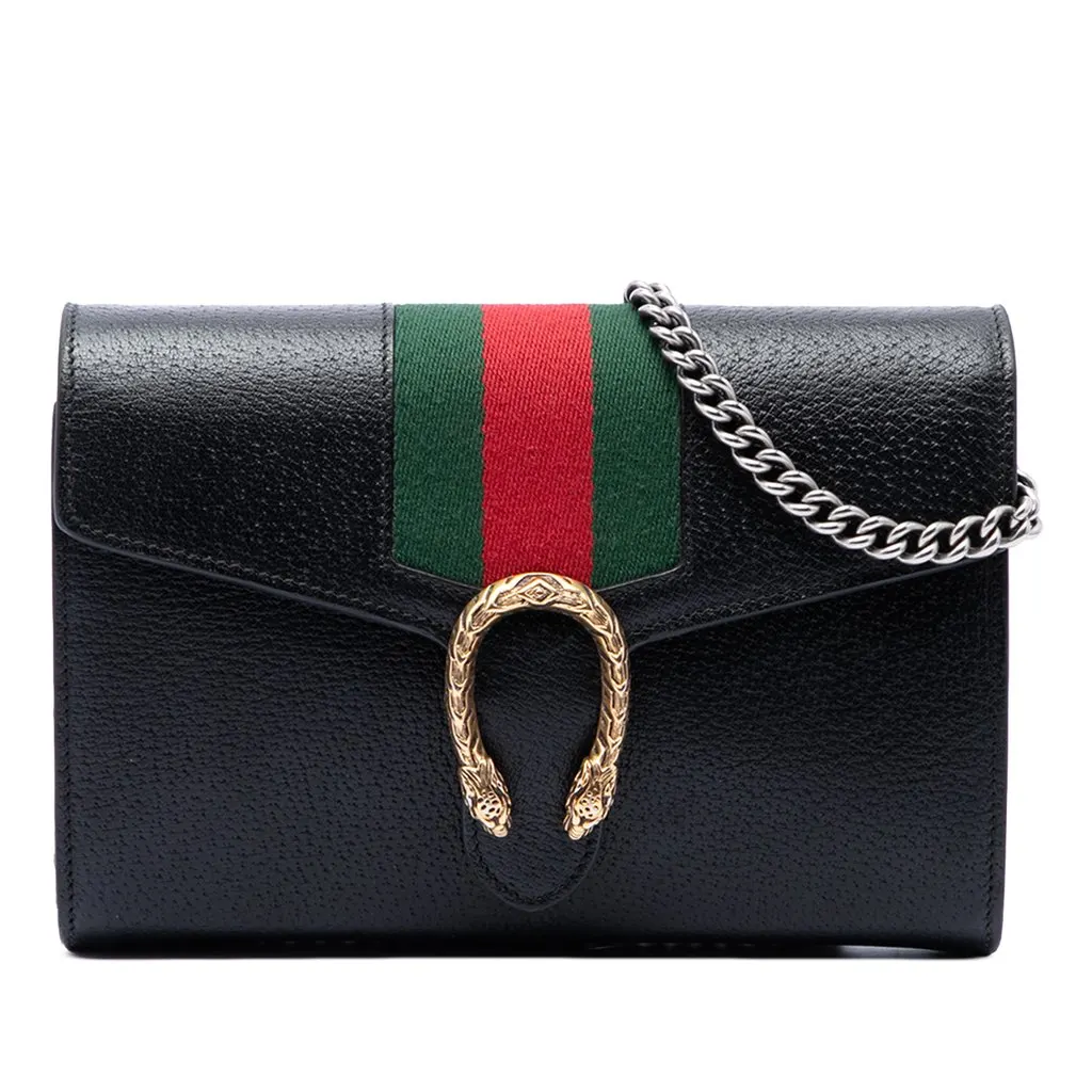Gucci Mini Calfskin Dionysus Web Wallet On Chain