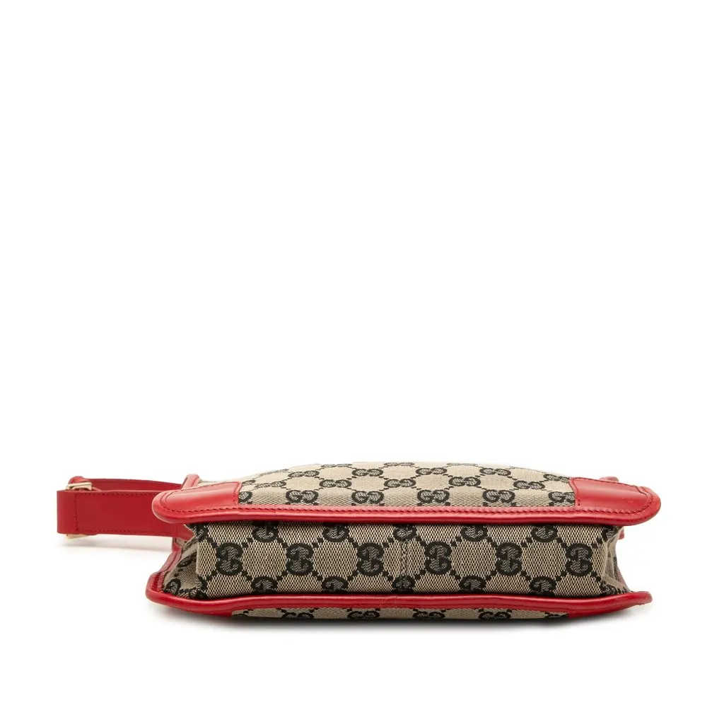 Gucci GG Canvas Shoulder Bag Beige Good - Inside View
