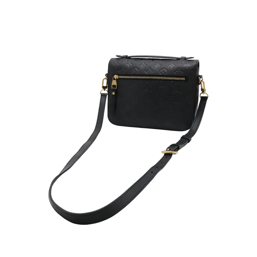 Louis Vuitton Monogram Empreinte Pochette Metis Black Leather Very good - Back View