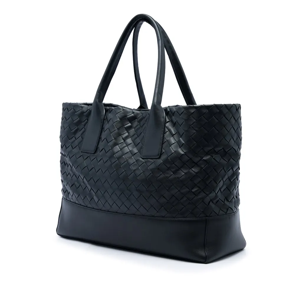 Bottega Veneta Nappa Intrecciato Tote Black Leather Very good - Back View