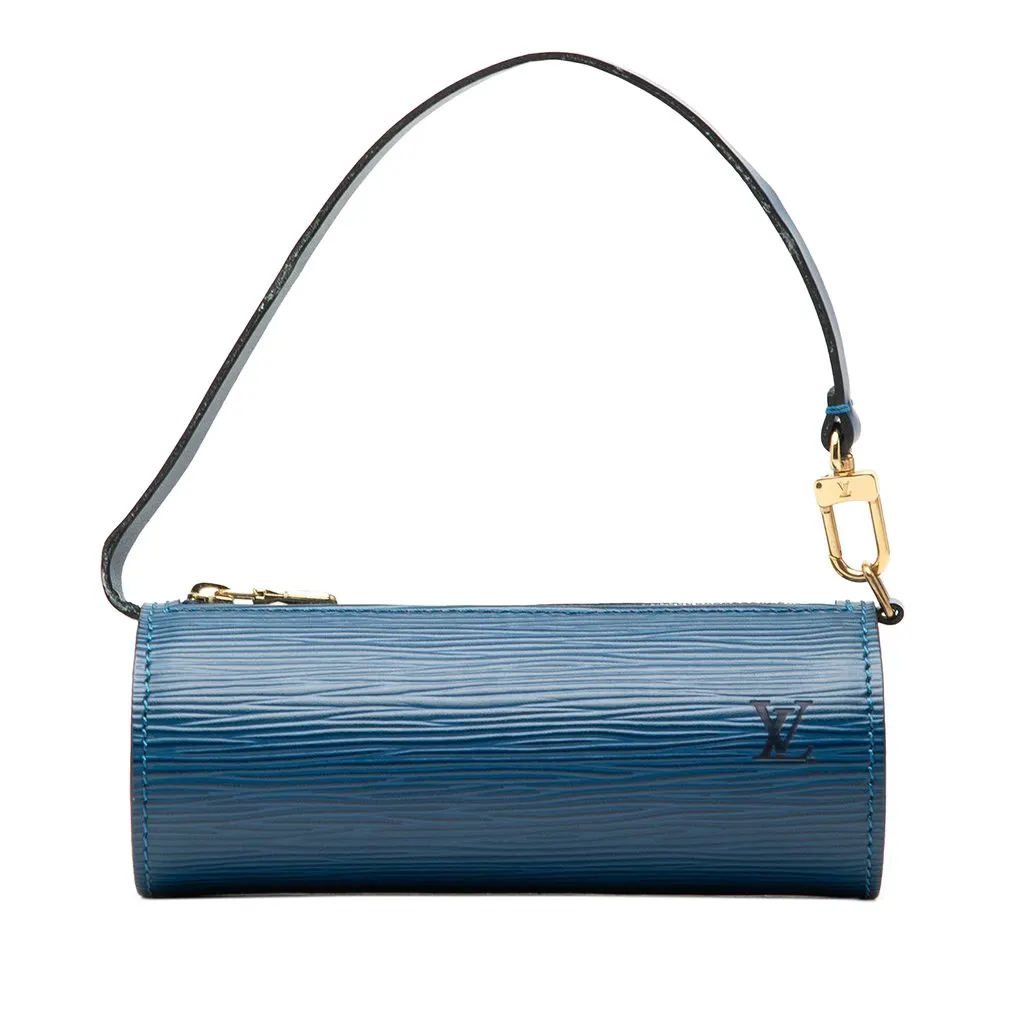 Louis Vuitton Epi Pochette Papillon Blue Leather Good - Front View