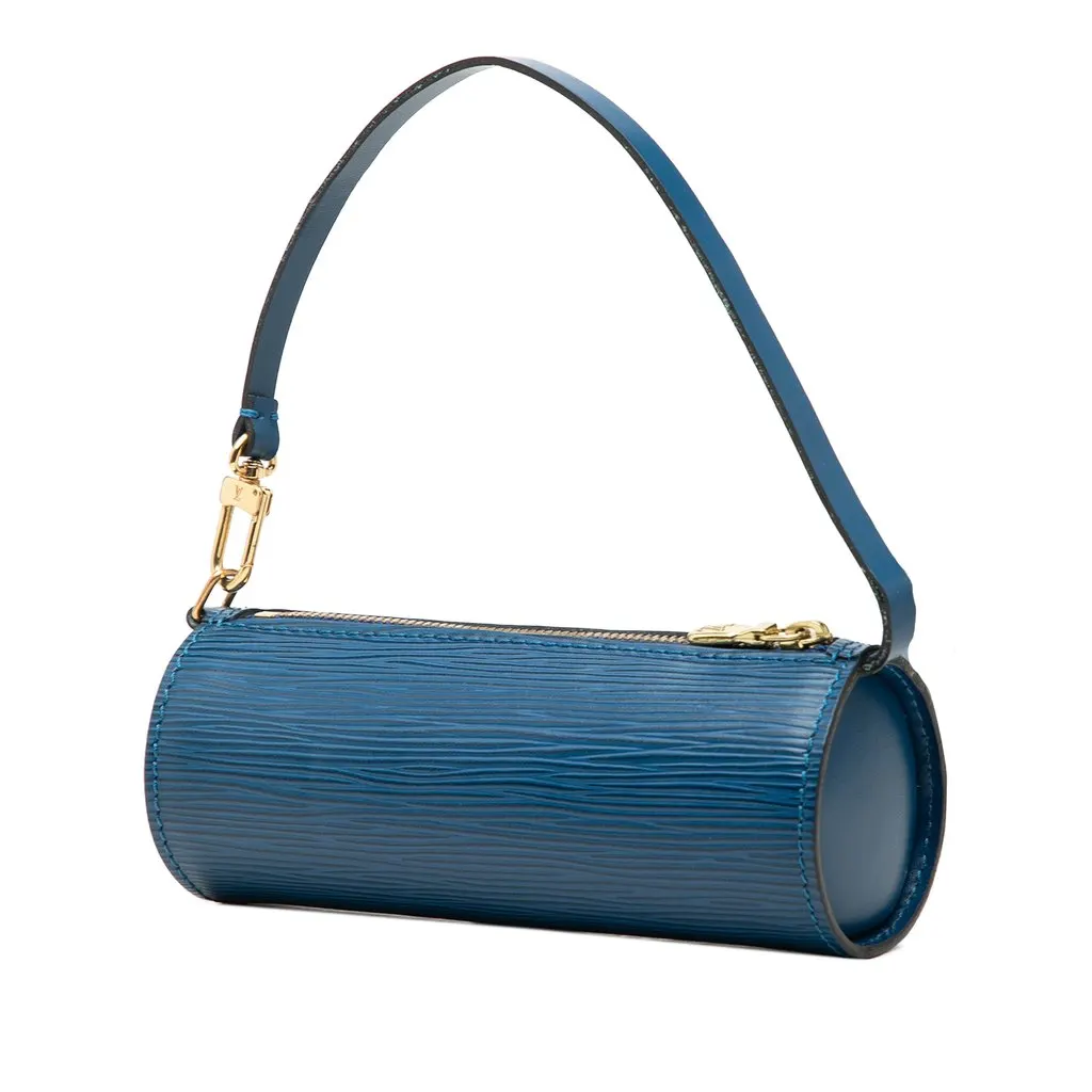 Louis Vuitton Epi Pochette Papillon Blue Leather Good - Back View