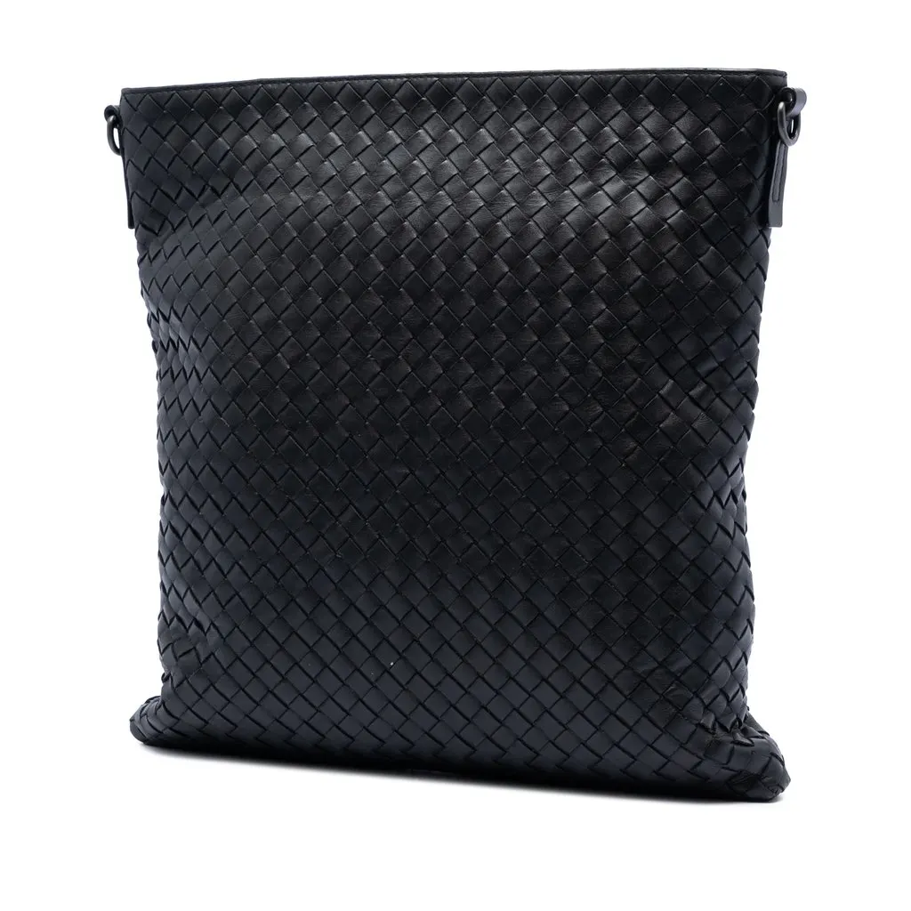 Bottega Veneta Nappa Intrecciato VN Crossbody Black Leather Very good - Back View