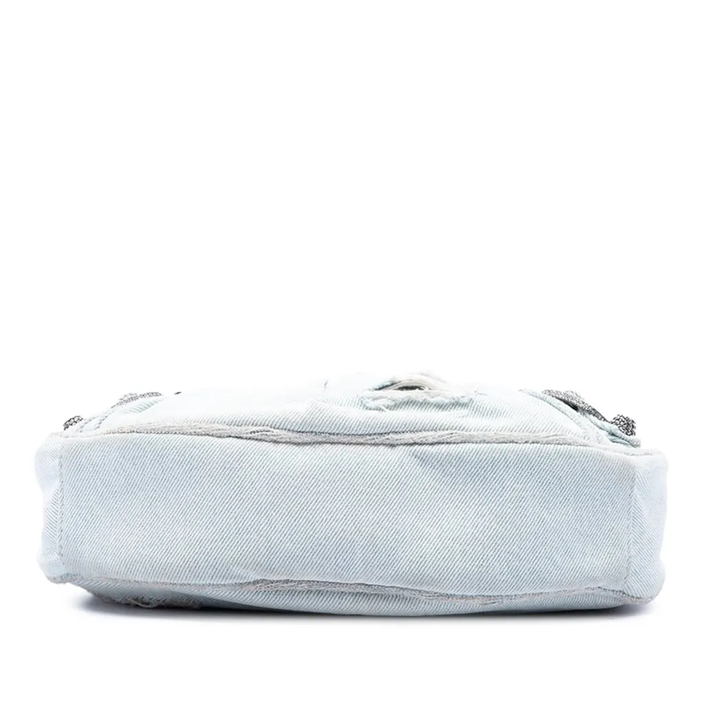 Balenciaga Washed Frayed Denim Crystal Motocross Le Cagole XS Blue Denim Very good - Inside View