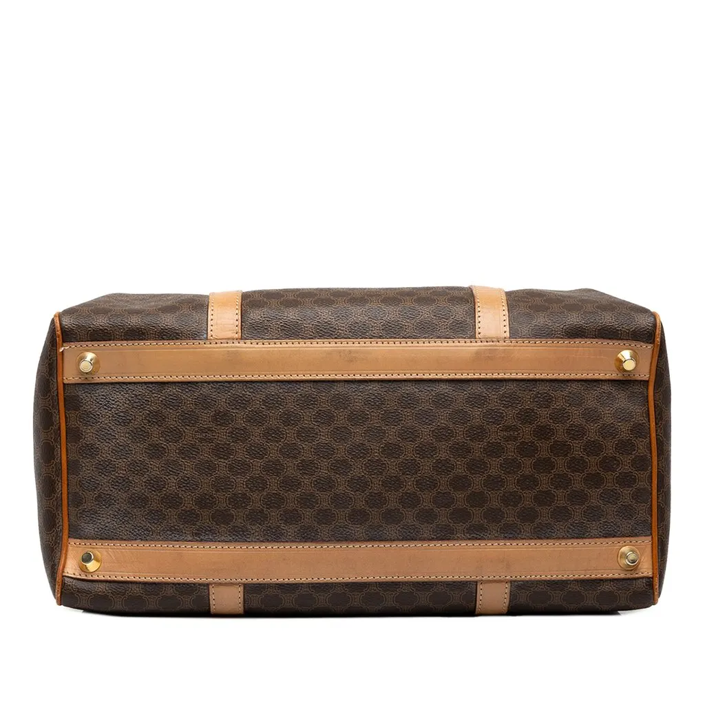 Celine Macadam Coated Canvas Boston Bag Brown Canvas Good - Inside View