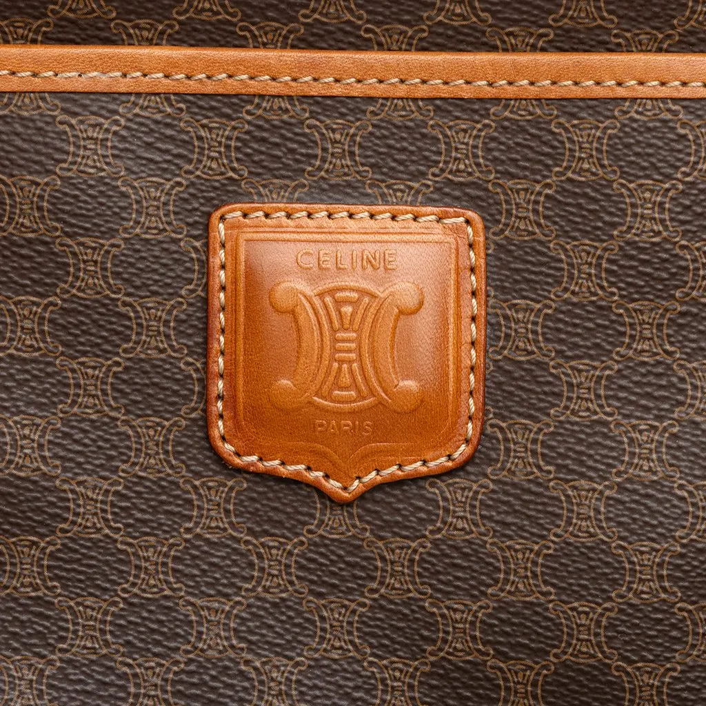Celine Macadam Coated Canvas Boston Bag Brown Canvas Good - Box View