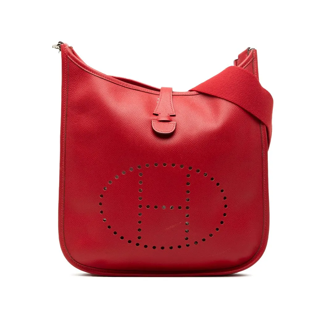 Hermès Epsom Evelyne III PM Red Leather Very good - Front View