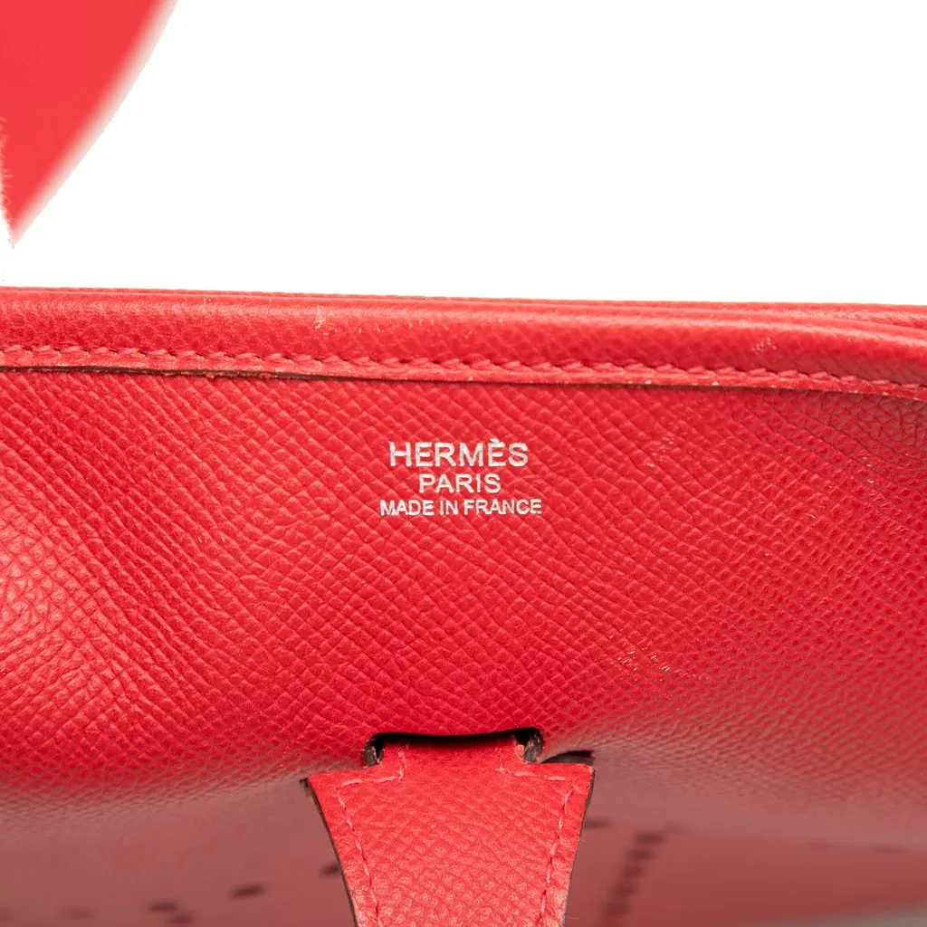 Hermès Epsom Evelyne III PM Red Leather Very good - Box View