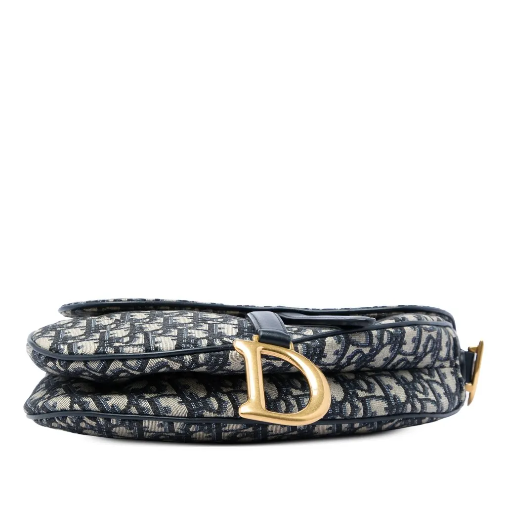 Dior Oblique Canvas Saddle Bag Blue Very good - Inside View
