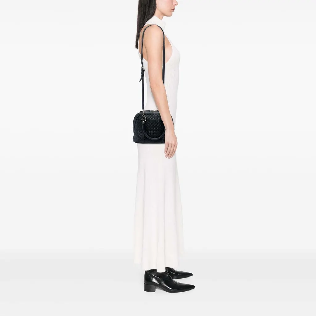 Gucci Mini Microguccissima Dome Satchel Black Leather Very good - Box View