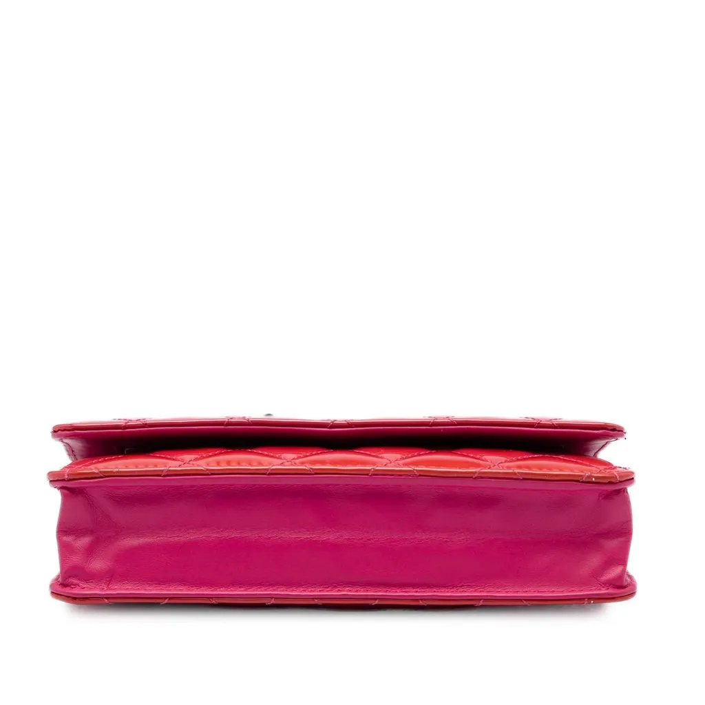 Chanel Bicolor Classic Patent Wallet On Chain Red Leather Very good - Inside View