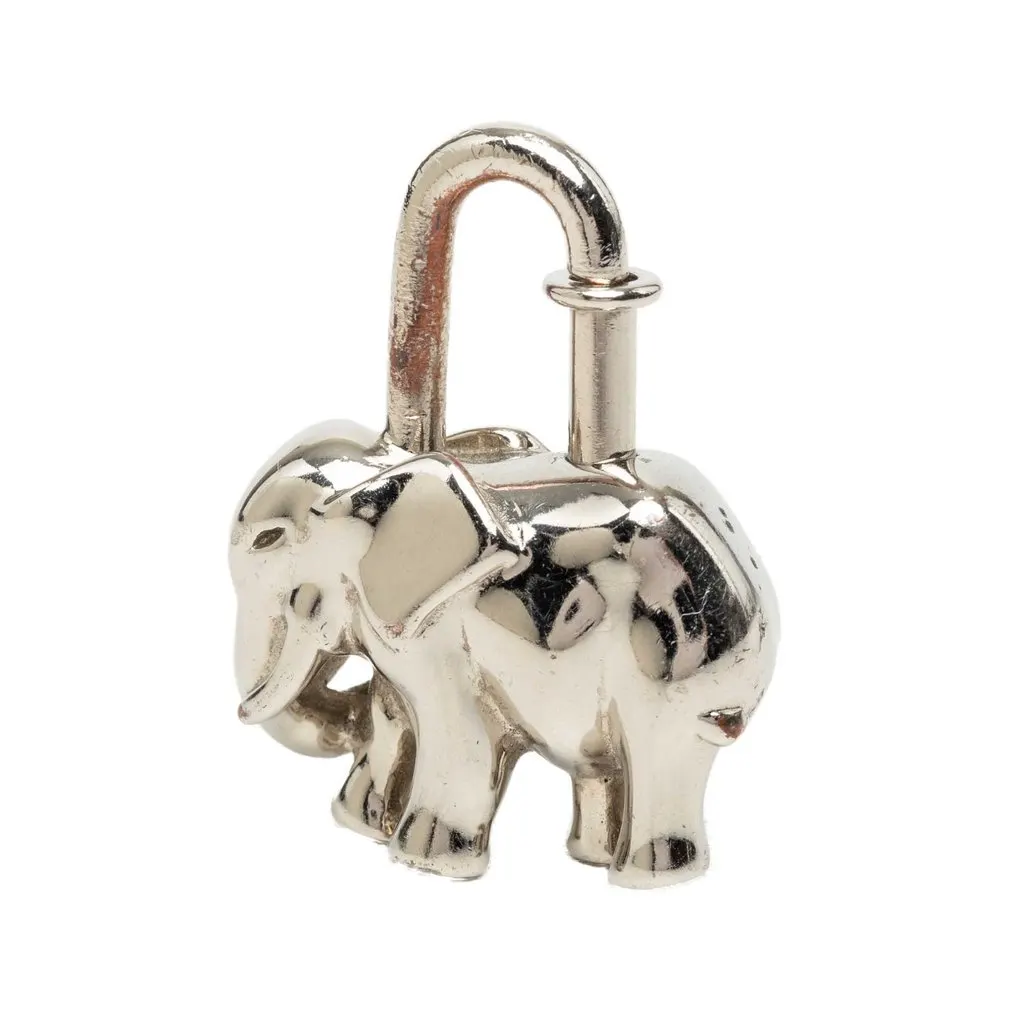 Hermès Palladium Plated Elephant Cadena Lock Charm Silver Palladium Very good - Inside View