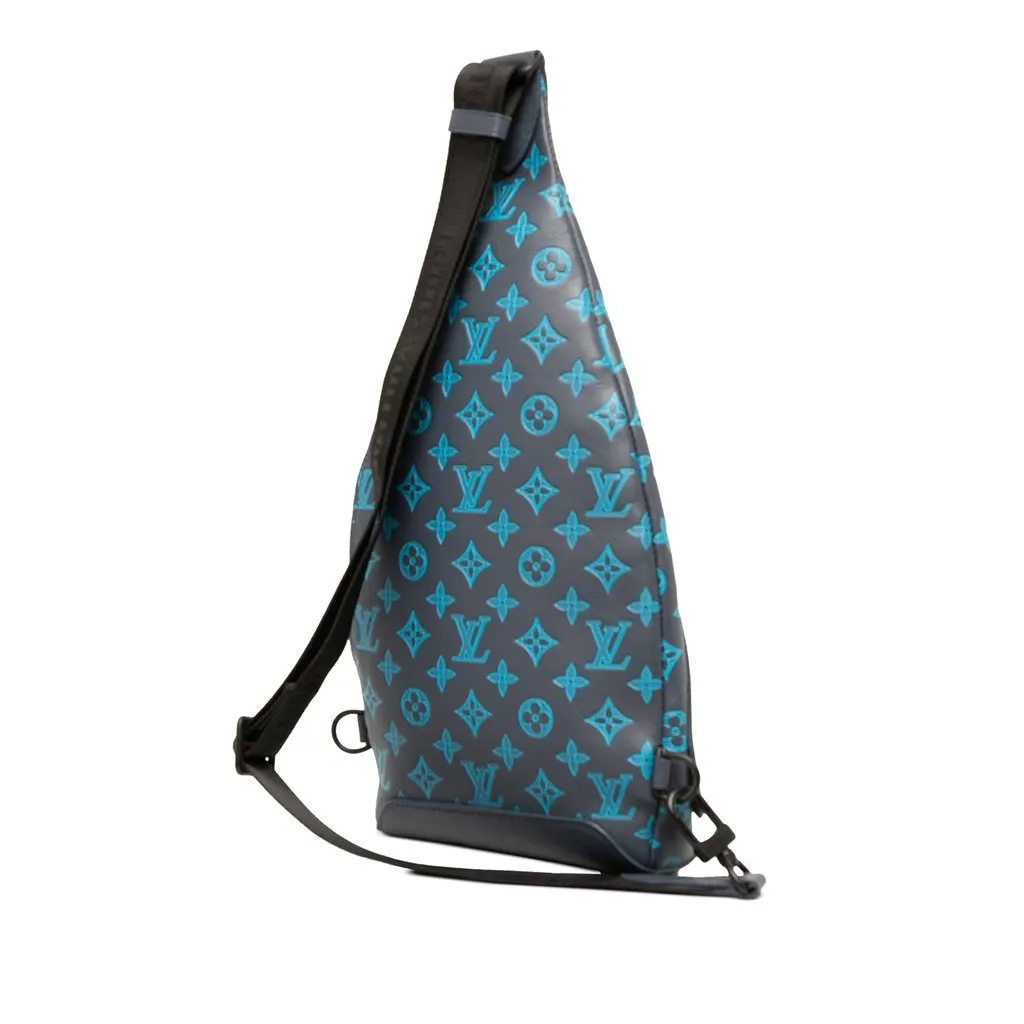 Louis Vuitton Monogram Shadow Duo Sling Blue Leather Very good - Inside View