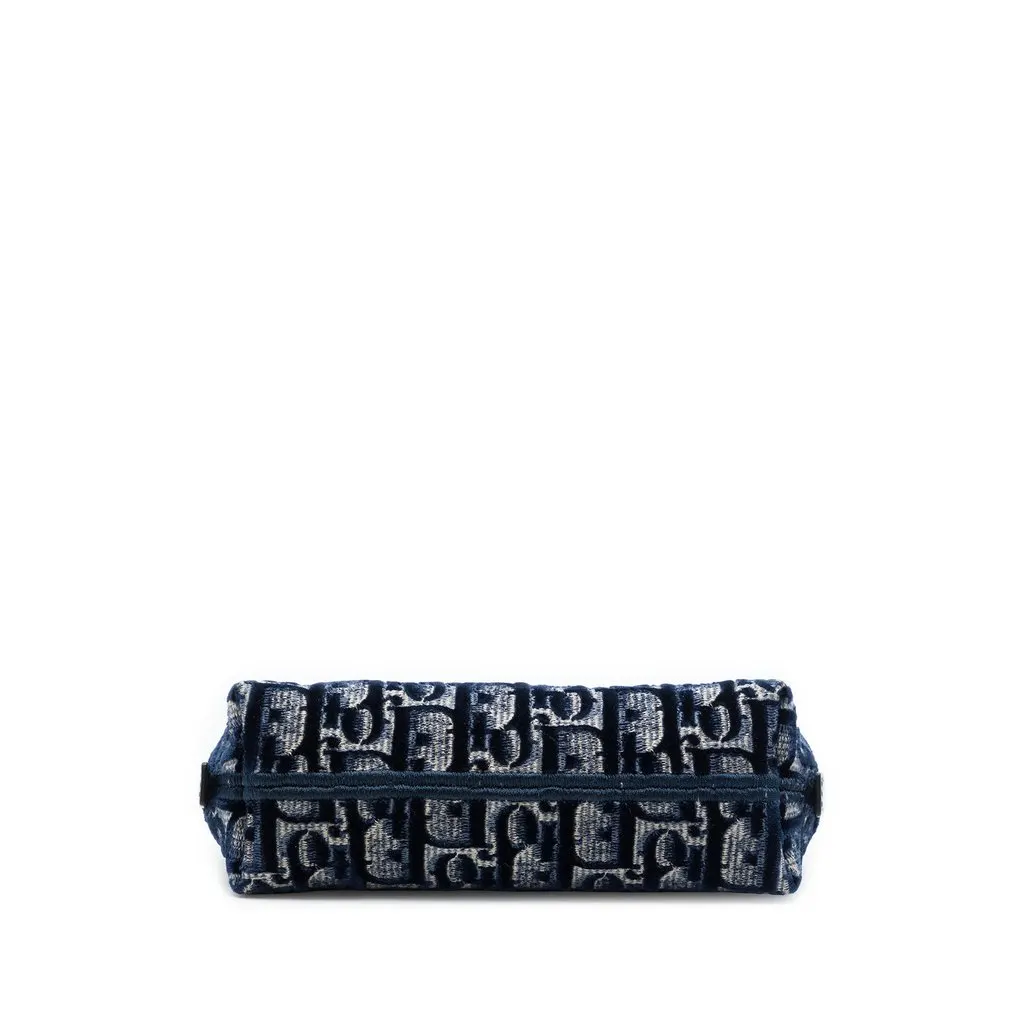 Dior Velvet Oblique Cosmetic Pouch Blue Velvet Very good - Inside View