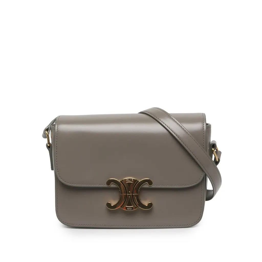 Celine Teen Shiny Calfskin Triomphe Crossbody