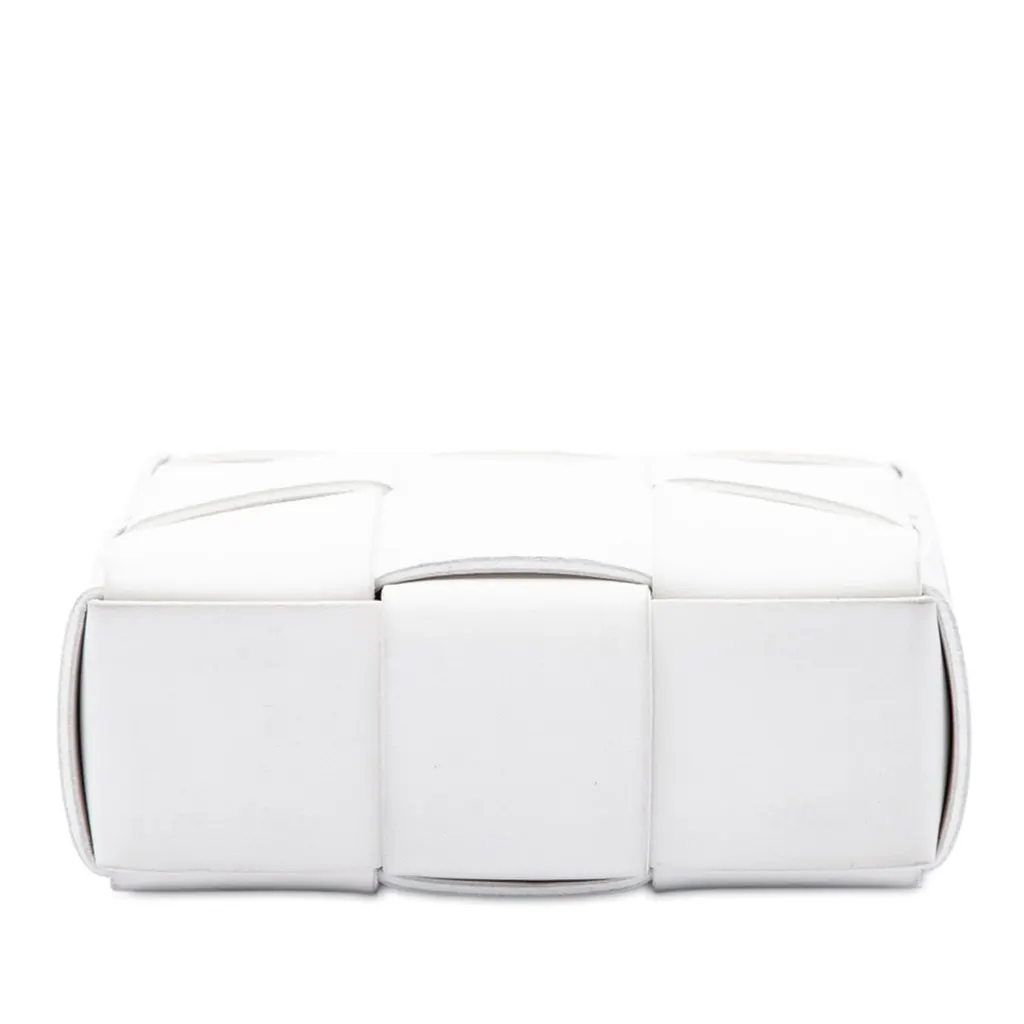 Bottega Veneta Mini Maxi Intrecciato Nappa North South Cassette Tote White Leather Very good - Inside View