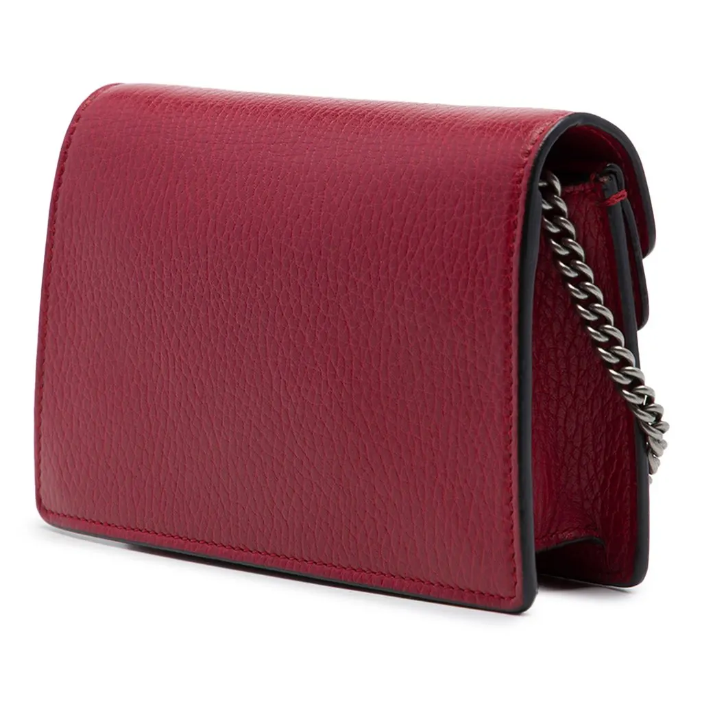 Gucci Mini Calfskin Dionysus Crossbody Red Leather Very good - Back View