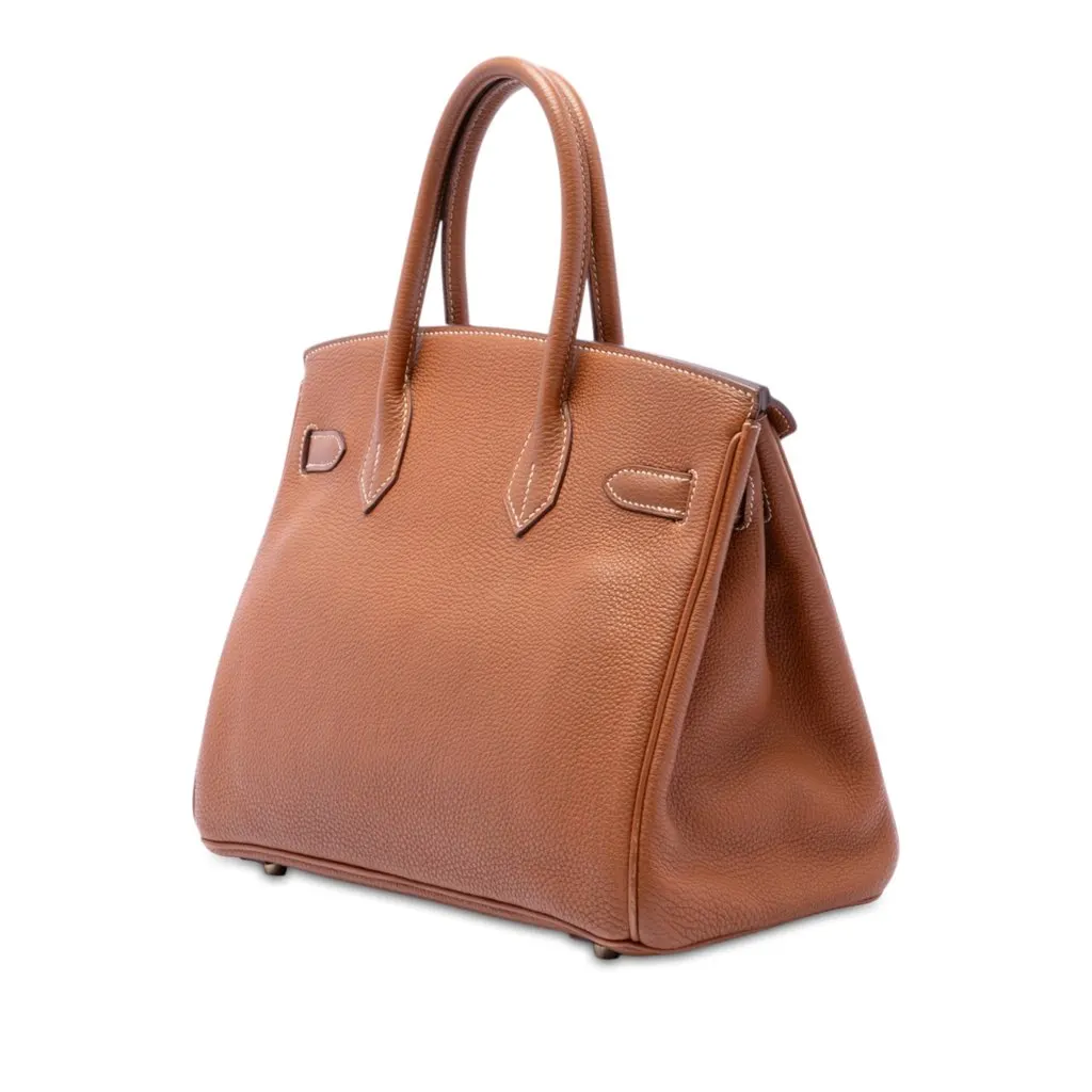 Hermès Togo Birkin Retourne 30 Brown Leather Good - Back View