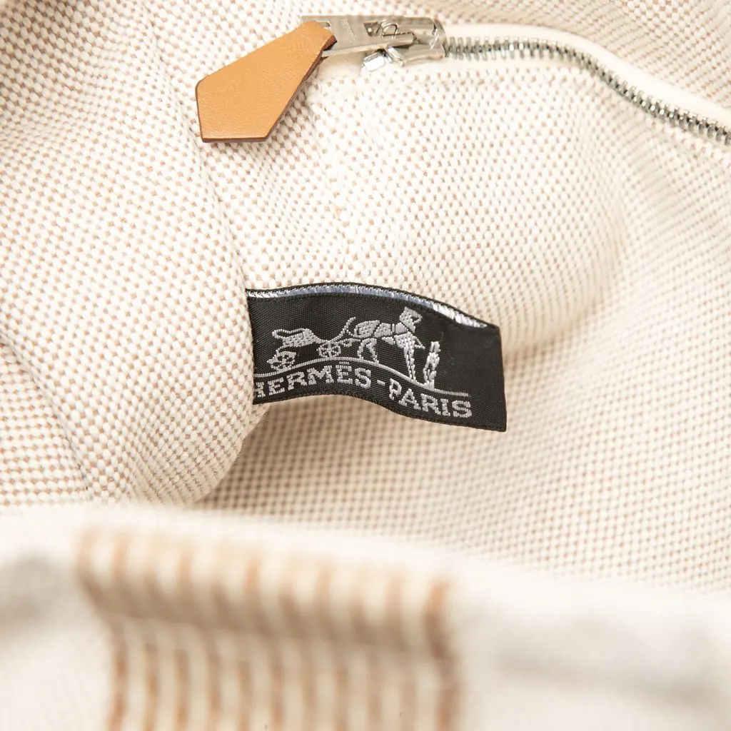 Hermès Canvas Fourre Tout Besace MM Beige Canvas Very good - Box View