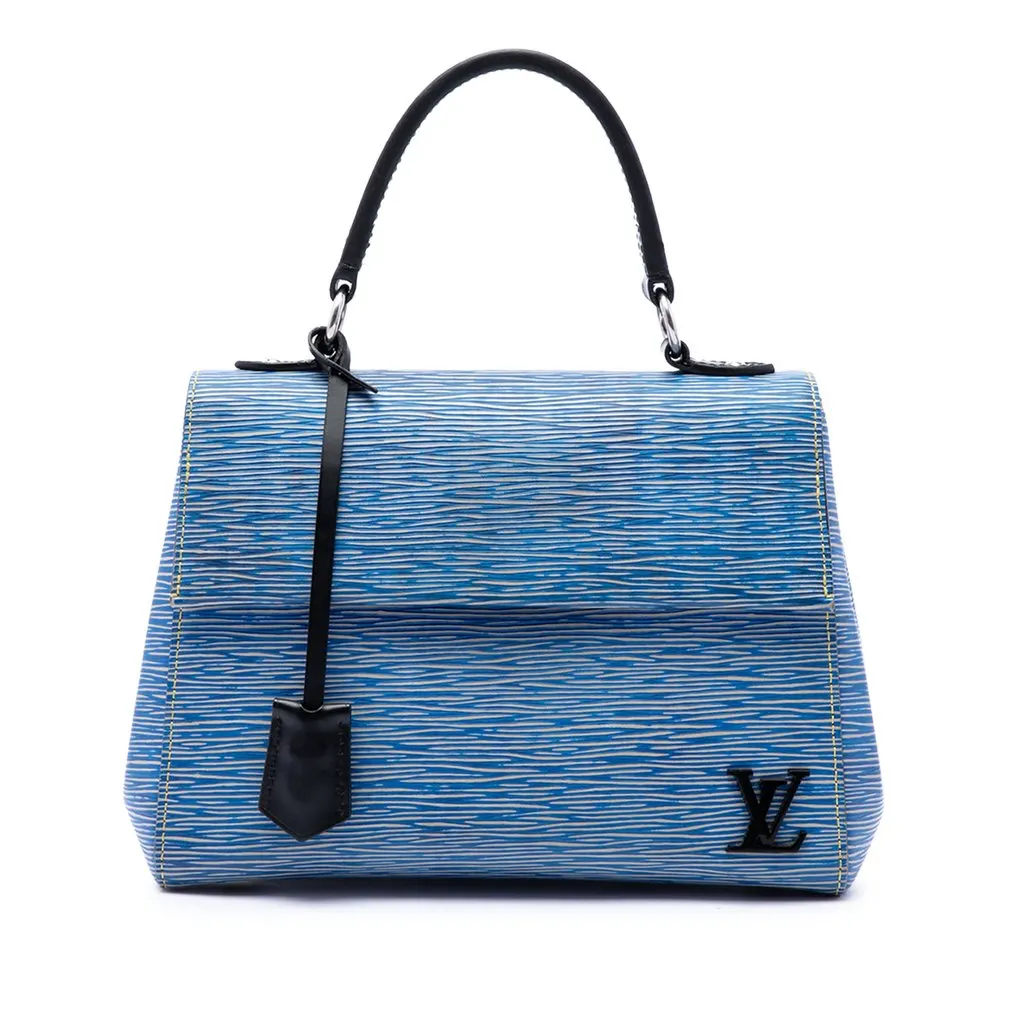 Louis Vuitton Epi Denim Cluny BB Blue Leather Very good - Front View