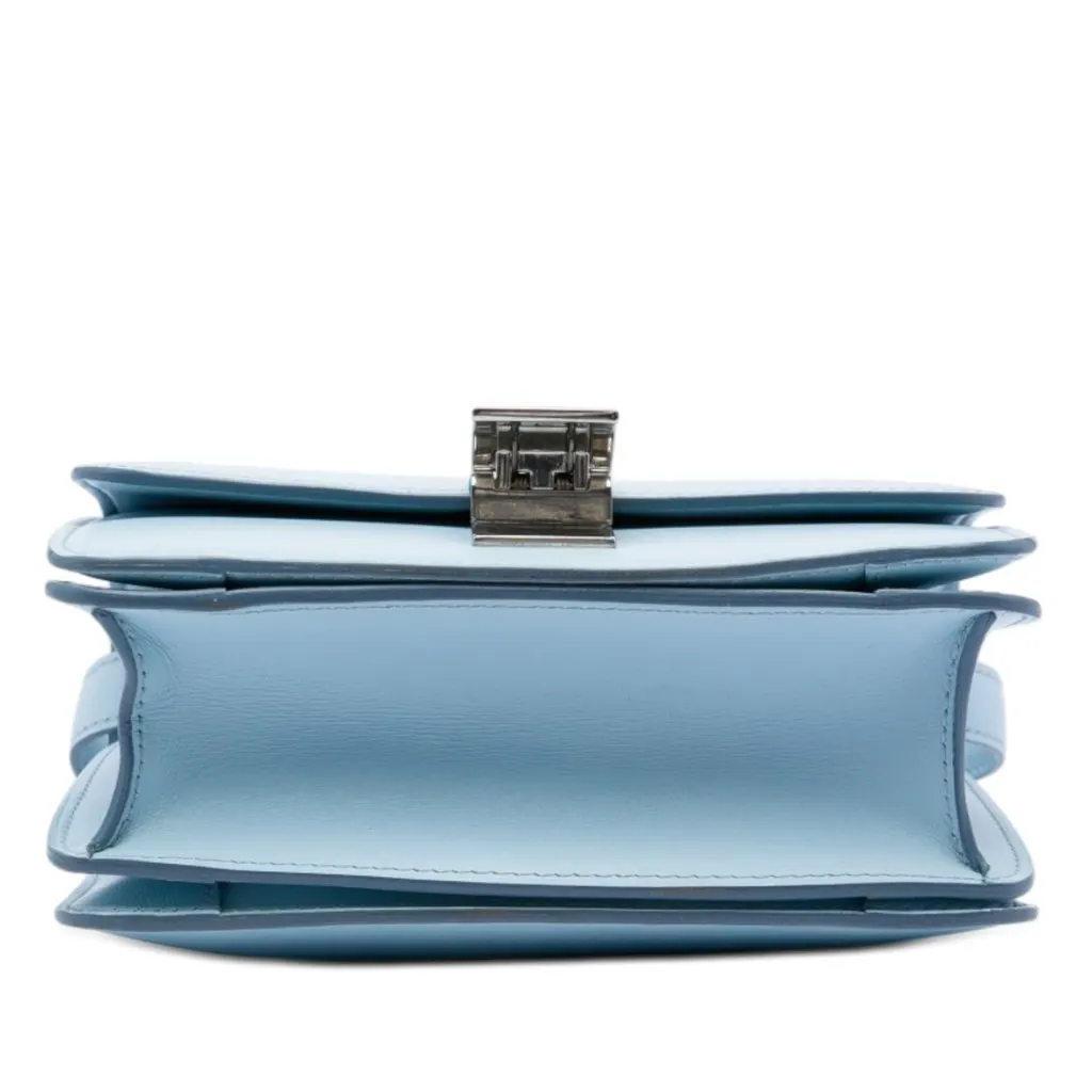 Celine Small Calfskin Classic Box Blue Leather Very good - Inside View