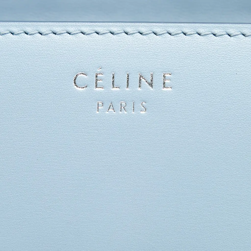 Celine Small Calfskin Classic Box Blue Leather Very good - Box View