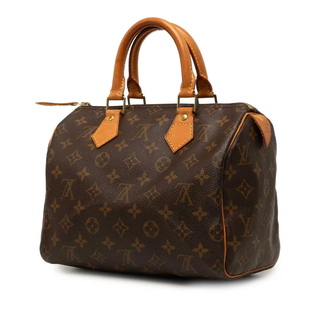 Louis Vuitton Monogram Speedy 25 Brown Canvas Good - Back View