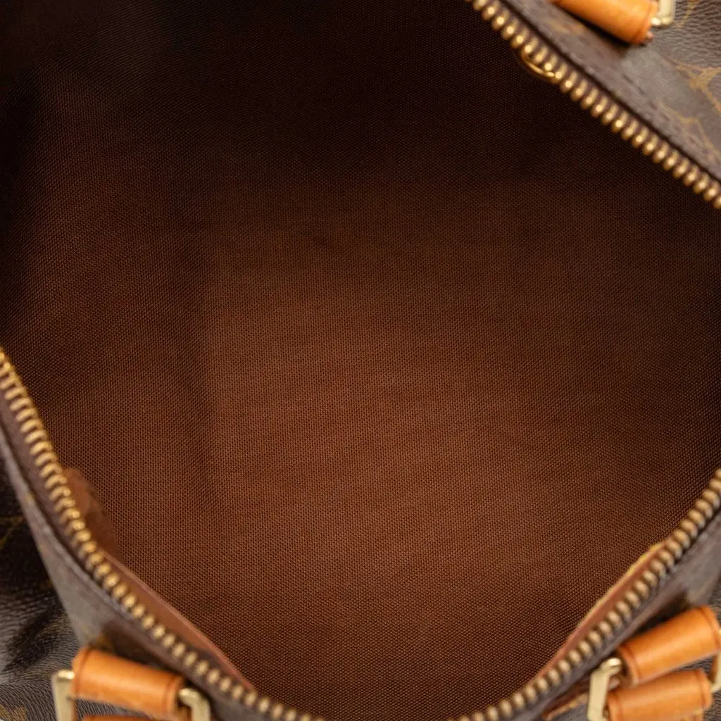 Louis Vuitton Monogram Speedy 25 Brown Canvas Good - Model View