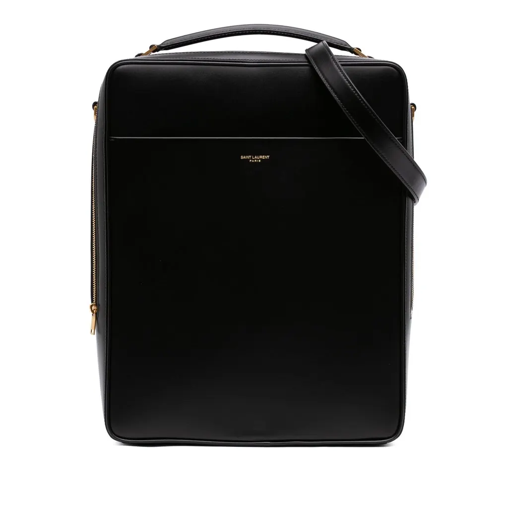 Saint Laurent Large Smooth Calfskin Case Bag Black Leather Very good - Front View