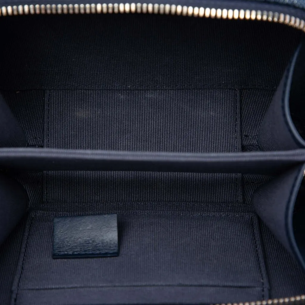 Chanel CC Printed Denim Camera Case Blue Very good - Model View