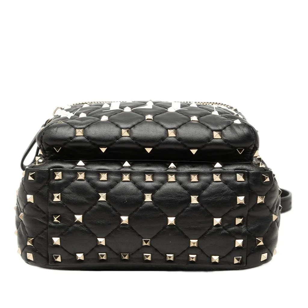 Valentino Mini Nappa VLTN Rockstud Spike Backpack Black Leather Very good - Inside View