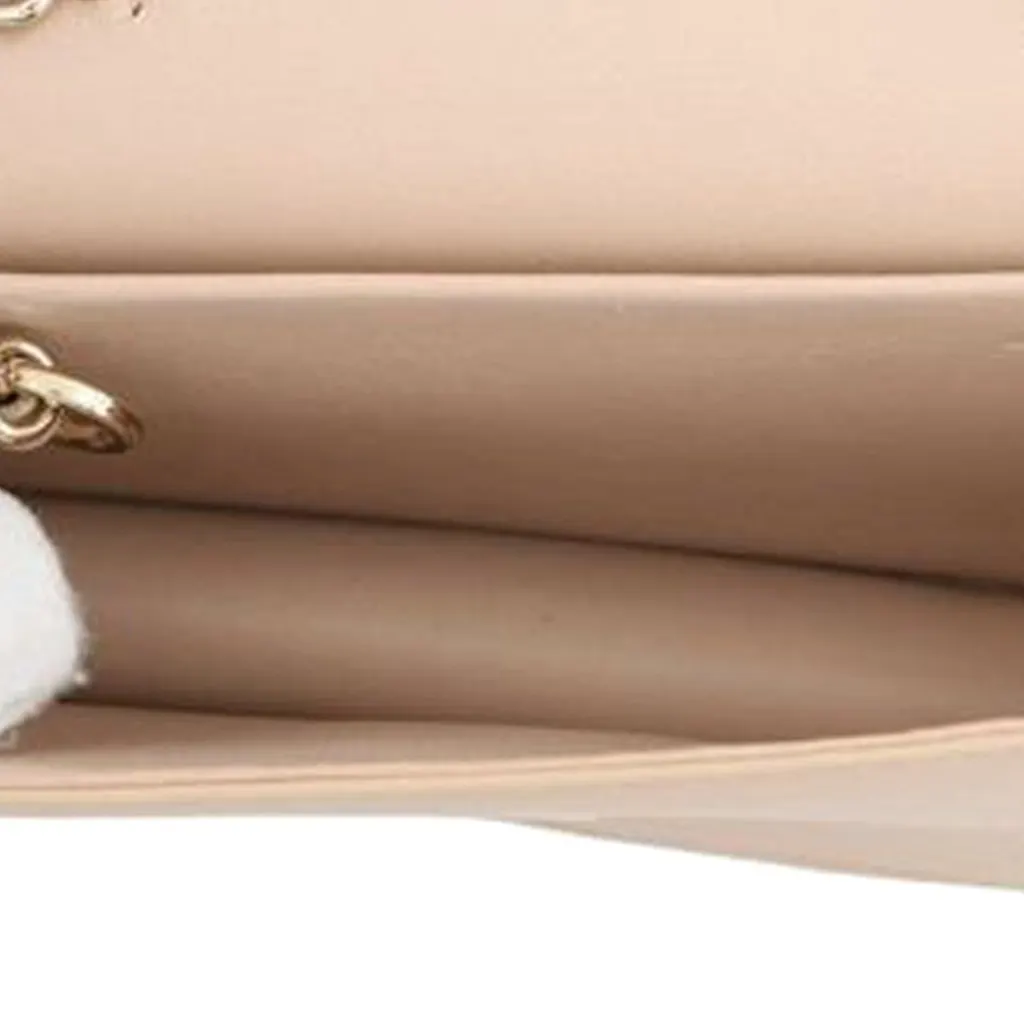 Valentino Leather VLogo Card Case on Chain Pink Leather Good - Model View