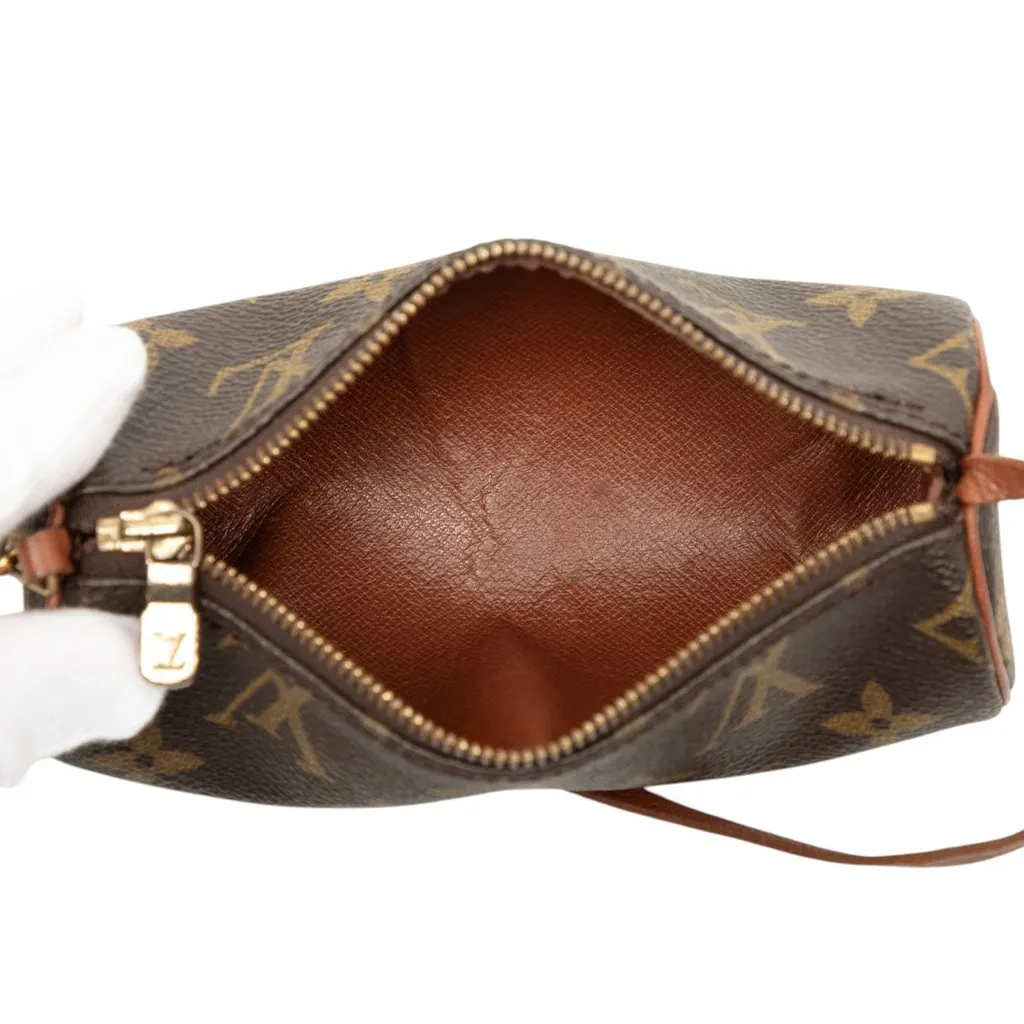 Louis Vuitton Monogram Papillon Pochette Brown Canvas Very good - Model View